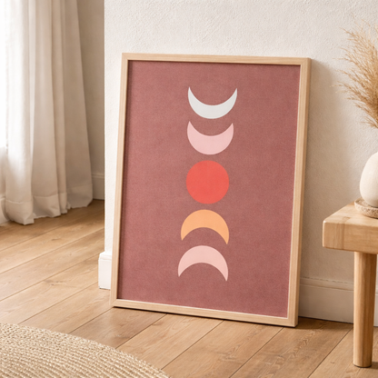 Plakat - månefaser