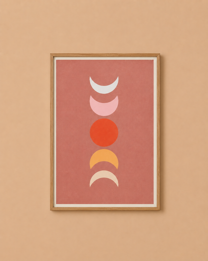Plakat - månefaser