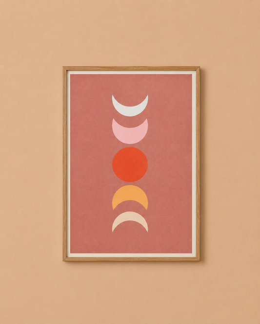 Plakat - månefaser