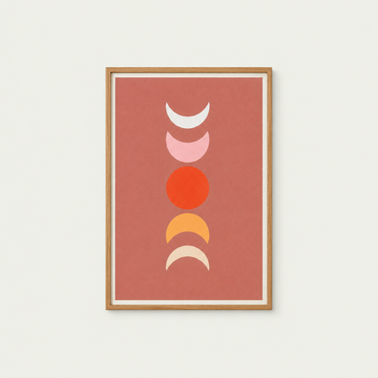 Plakat - månefaser