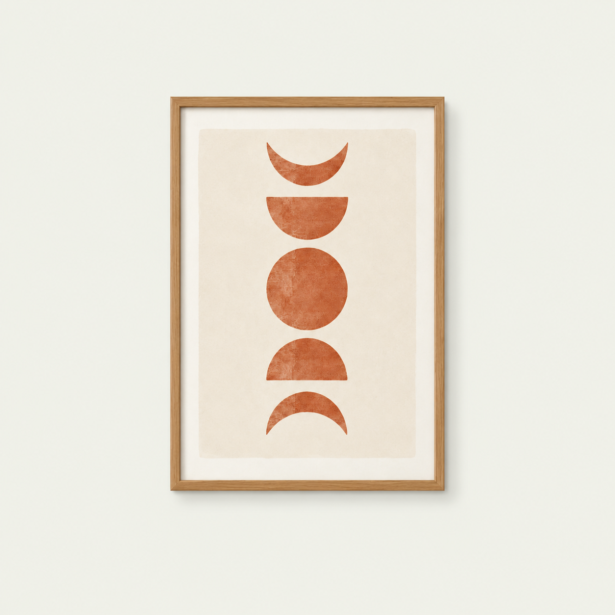Plakat - månefaser Beige